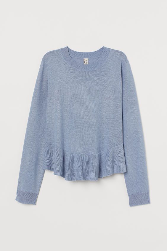 Knit Sweater with Peplum | H&M (US)