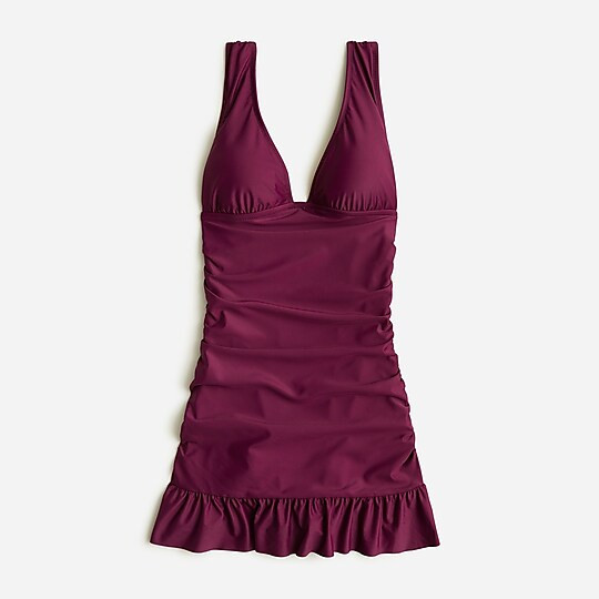 Ruched femme swim dress | J. Crew US