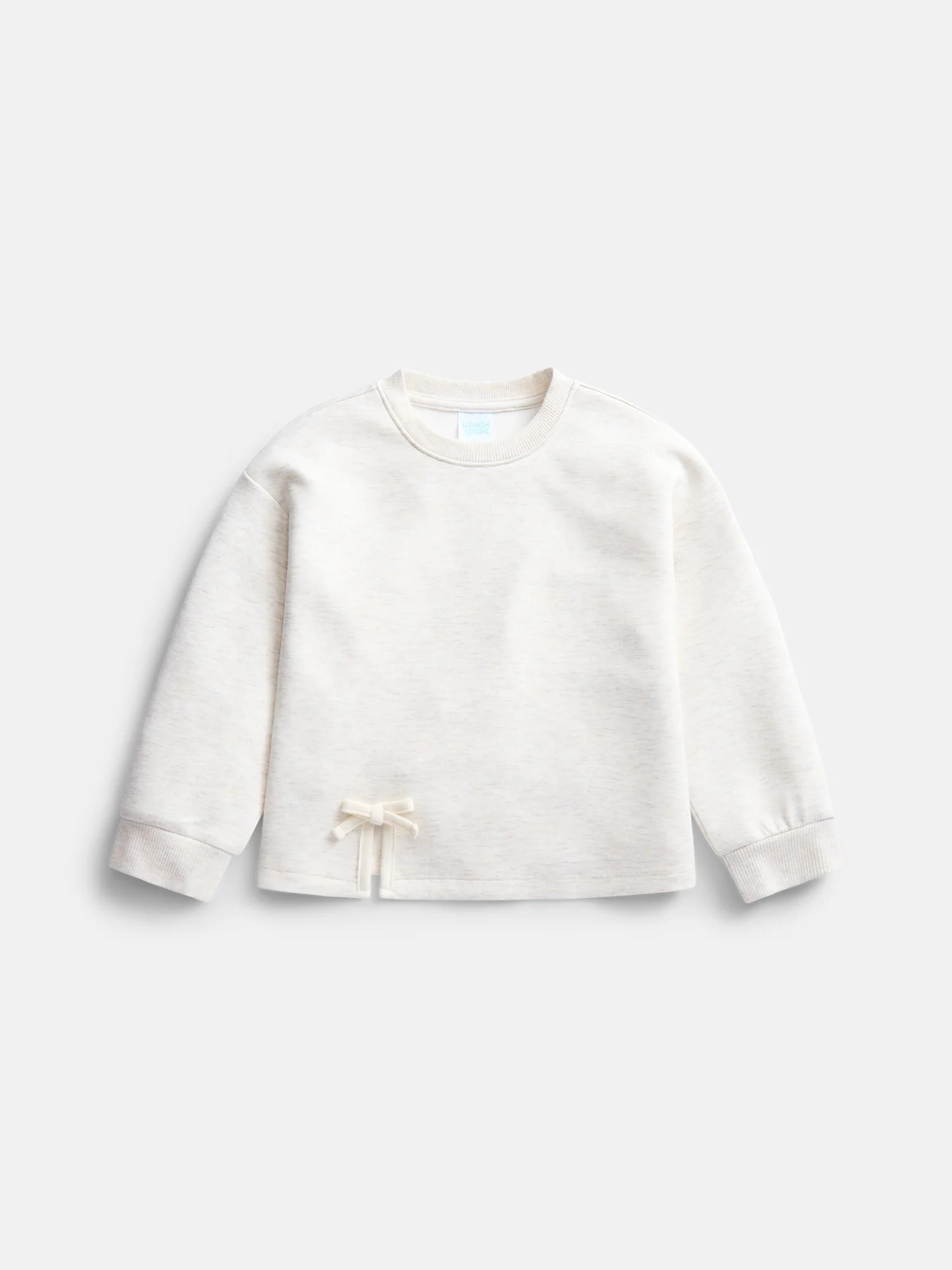 Wonder Nation Toddler Girls Crewneck Sweatshirt with Bow, Sizes 12M-5T | Walmart (US)