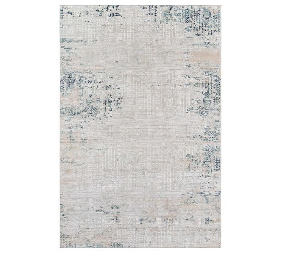Krista Synthetic Rug - Blue | Pottery Barn (US)
