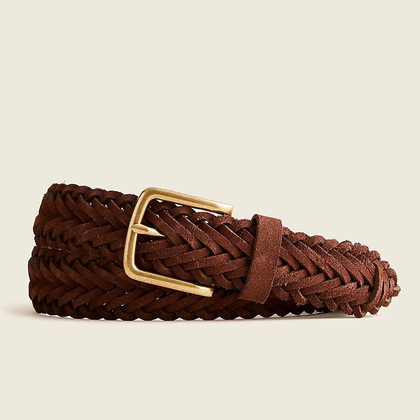 Braided Italian suede belt | J.Crew US