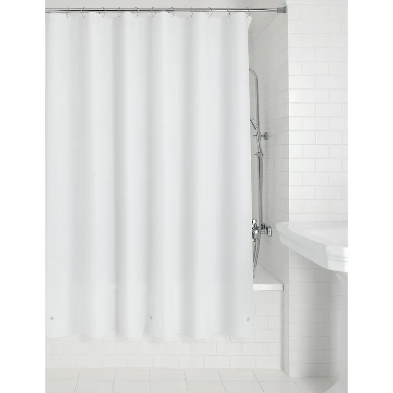Mainstays Light Weight PEVA Shower Curtain Liner, White | Walmart (US)