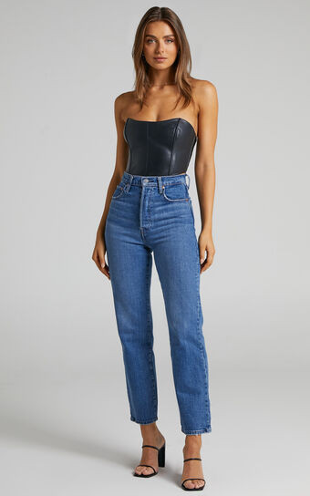 Levi's - Ribcage Straight Ankle Jeans in Jazz Jive Together | Showpo - deactived