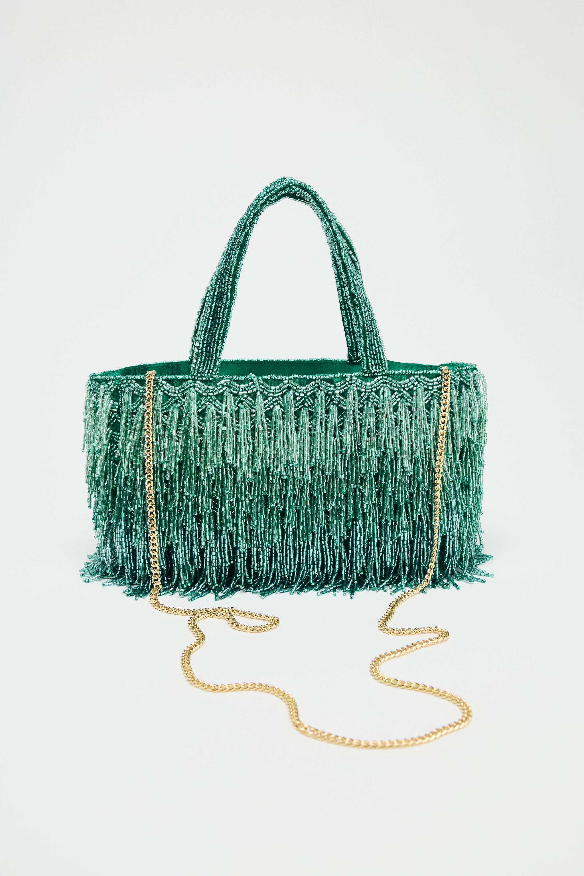 RHINESTONE FRINGE BAG | Zara US