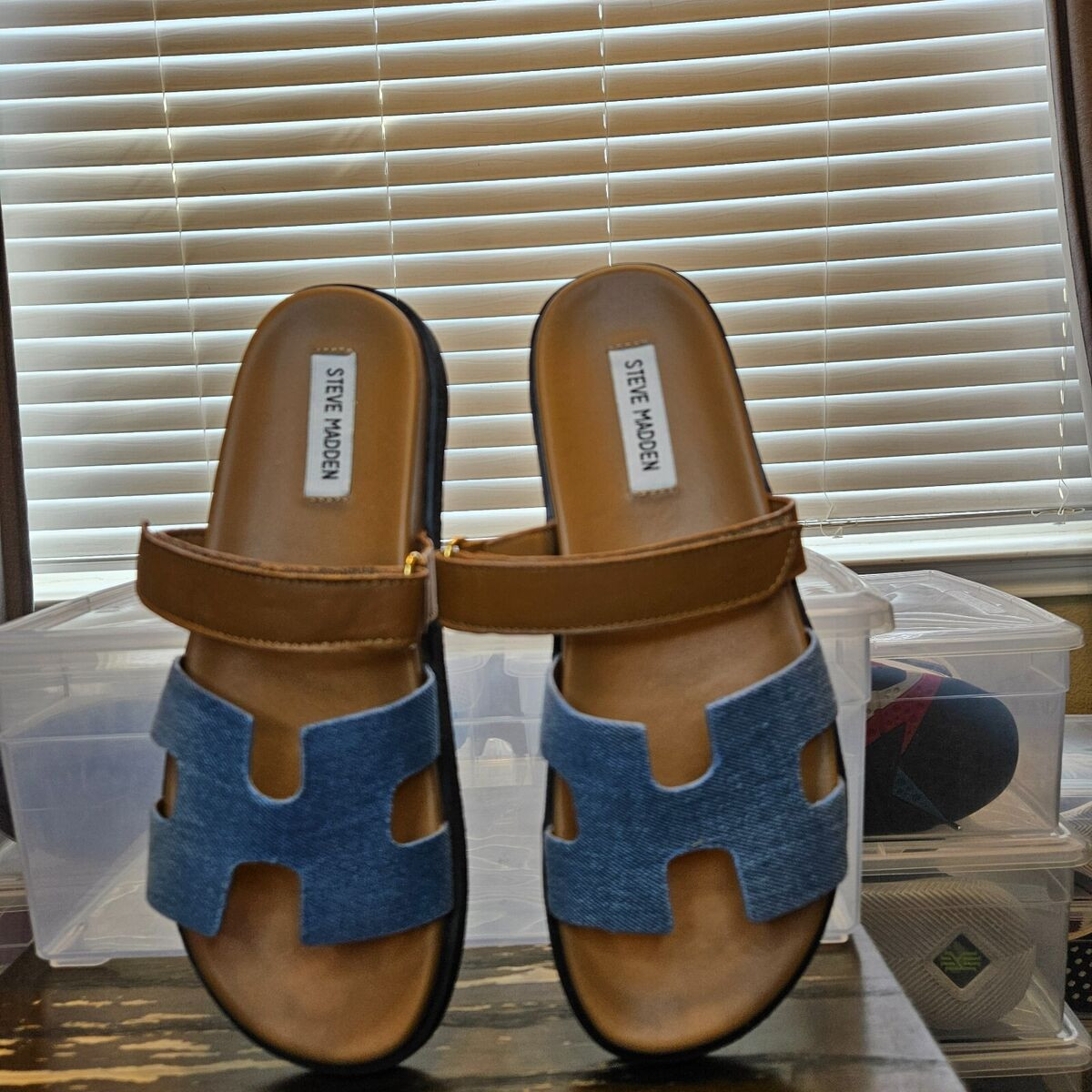 EUC - Steve Madden Sandal - MAYVEN SLIDE DENIM Size 9  | eBay | eBay US
