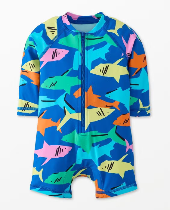 Boys' Grayson The Shark Rash Guard Swimsuit - Size Baby 6-12 mos by Hanna Andersson | Hanna Andersson