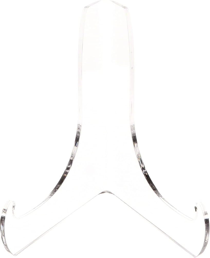 Plymor Clear Acrylic 60-Degree Angle Easel with Deep Support Ledges, 4.5" H x 4.5" W x 3.5" D | Amazon (US)