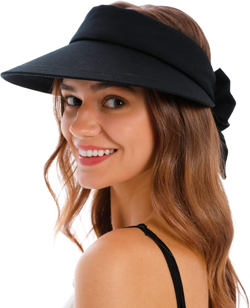 Simplicity Women's UPF 50+ UV Protection Wide Brim Beach Sun Visor Hat | Amazon (US)