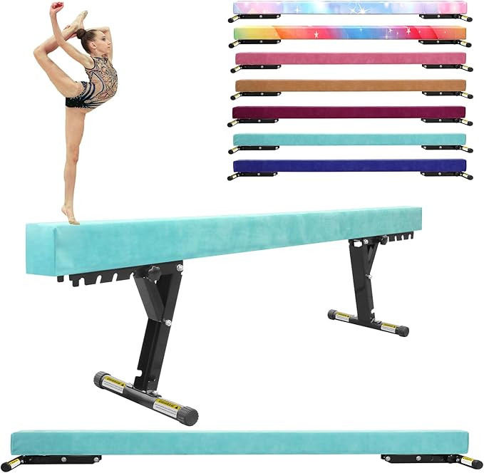 Balance Beam Adjustable 8ft, High and Lower Floor Beam Gymnastics Equipment for Kids Children, Gy... | Amazon (US)