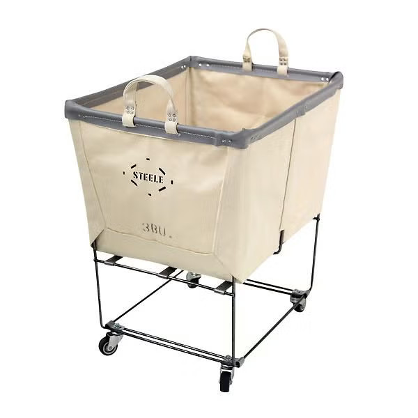 Steele Canvas Elevated Laundry Cart | The Container Store
