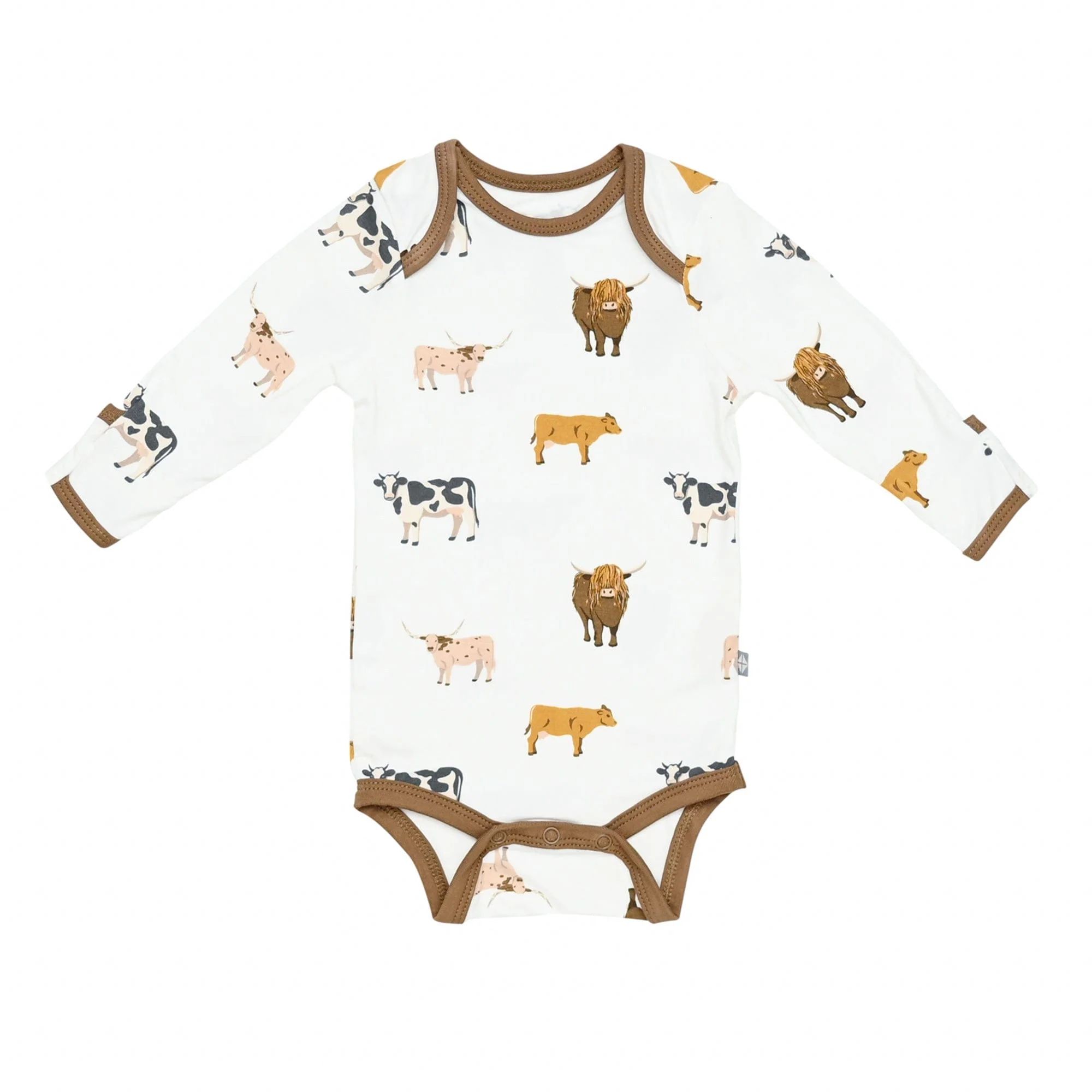 Long Sleeve Bodysuit in Moo | Kyte BABY