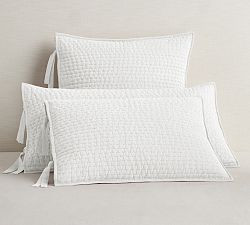 Pick-Stitch Handcrafted Cotton/Linen Quilted Sham | Pottery Barn (US)