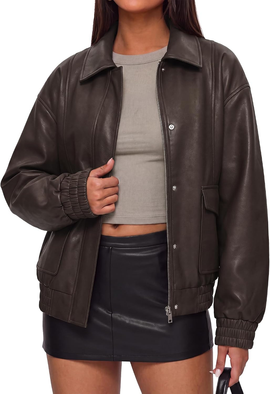 BTFBM Faux Leather Jacket Women Fall Clothes 2026 | Amazon (US)