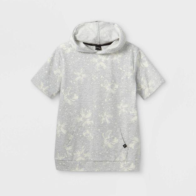 Boys' Hibiscus Flower Hoodie Sweatshirt - art class™ Light Heather Gray | Target