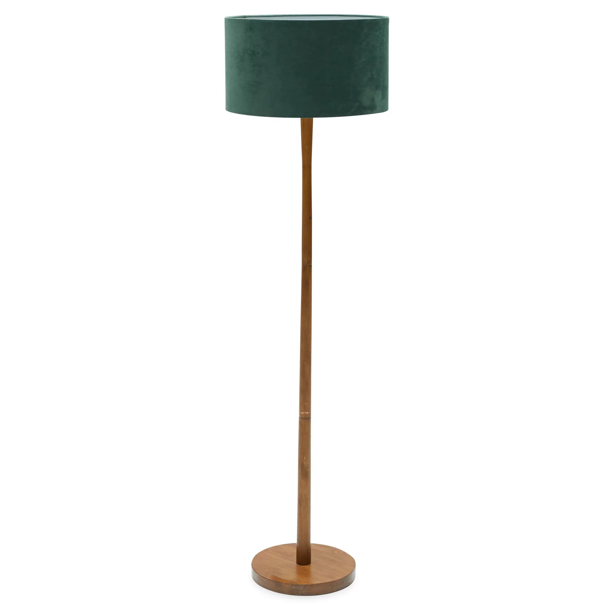 Wood Floor Lamp with Green Velvet Shade by Drew Barrymore Flower Home | Walmart (US)