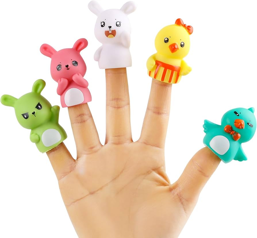 FOIMAS Easter Finger Puppets Toys,5pcs Bunny Chick Finger Puppet Toys for Kids Easter Basket Stuf... | Amazon (US)