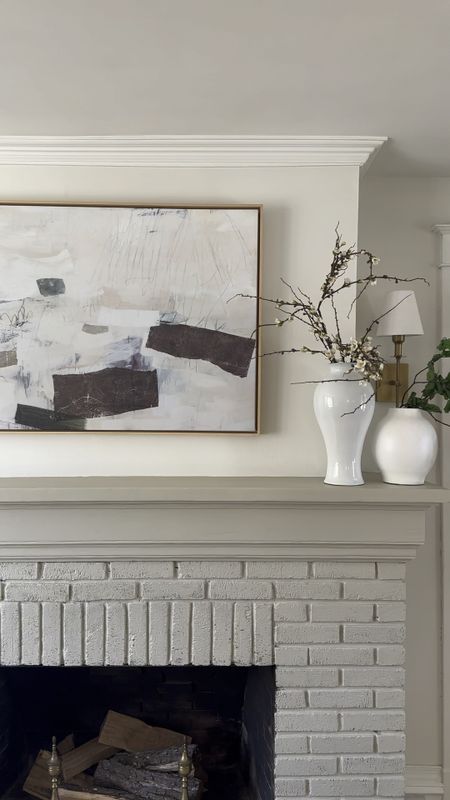 Fireplace mantel decor 

#LTKhome #LTKfindsunder50 #LTKsalealert