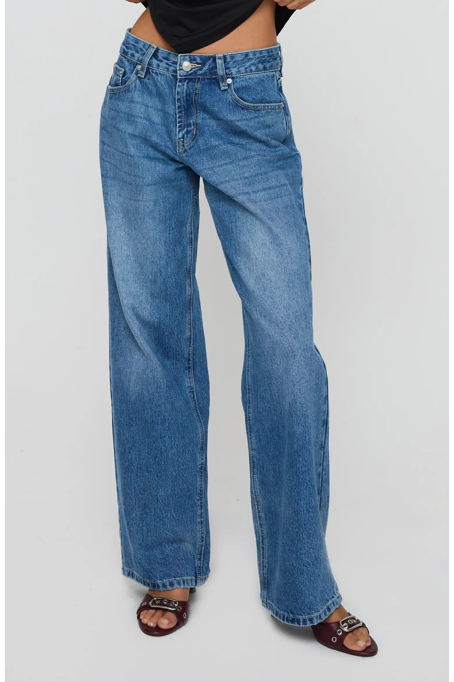Princess Polly Serenitia Relaxed Straight Leg Jeans (Women) | Nordstrom | Nordstrom