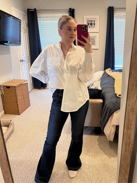 Work or work from home outfit with spanx jeans I love. Wearing a petite medium  

#LTKover40 #LTKstyletip #LTKworkwear