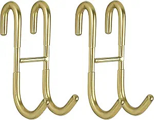 Squeegee Hooks for Towel Bathroom Frameless Glass Shower Door (2-Pack), Gold | Amazon (US)