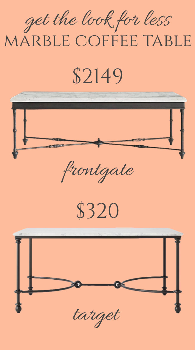 This new marble coffee table at target looks so much like a frontgate coffee table that sells for over $2000!
.........
Frontgate table frontgate dupe target dupe studio McGee duke McGee & co dupe target home decor target furniture target new arrivals target finds spring home refresh home decor spring home finds living room decor living room table coffee table marble table dining room table marble dining table dining room decor marble side table marble end table iron table metal table traditional home decor classy home decor Ralph Lauren vibes white marble decor lookalike furniture get the look for less 

#LTKHome #LTKSaleAlert