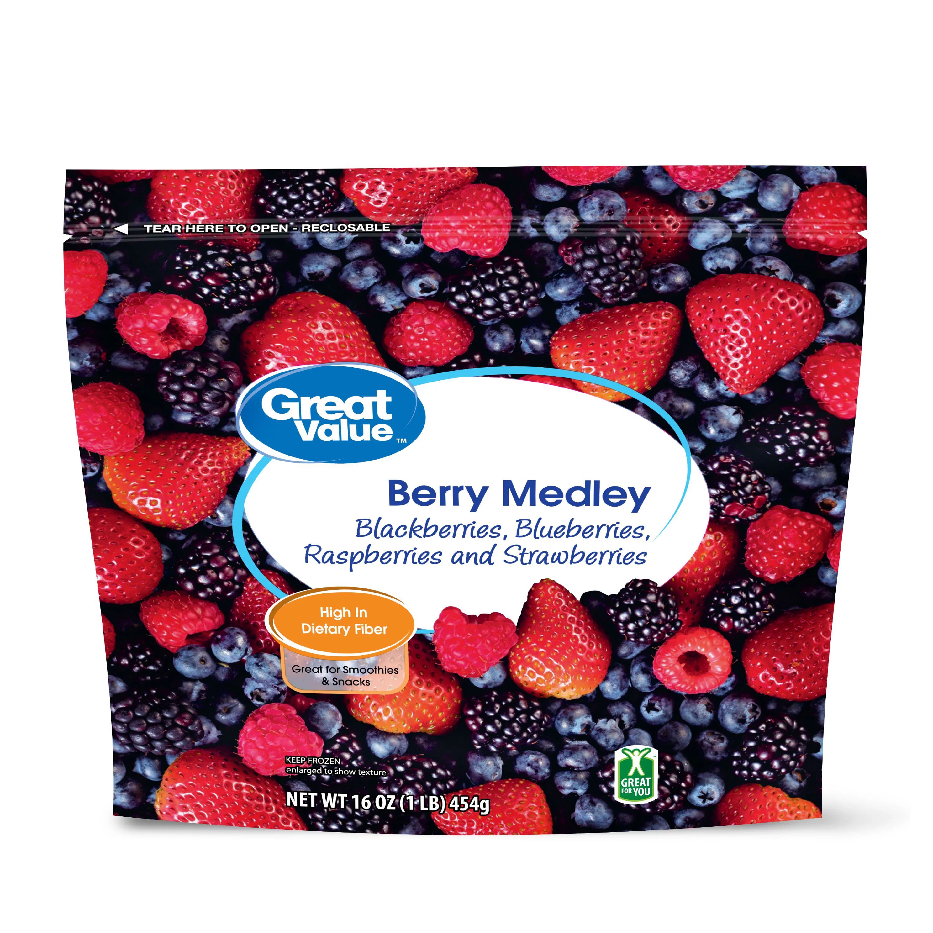 Great Value Frozen Whole Berry Medley, 16 Oz - Walmart.com | Walmart (US)