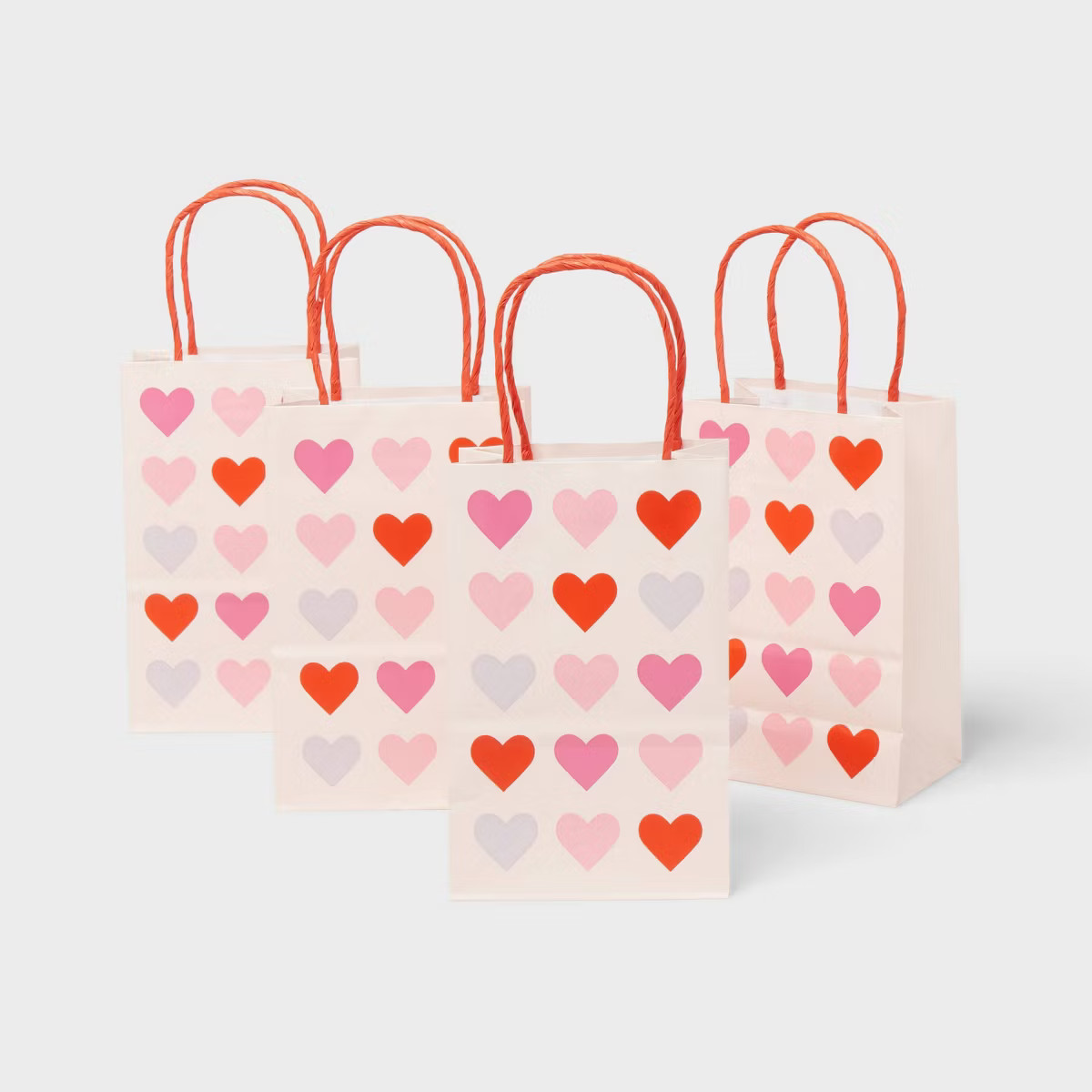 Valentine's Day 4pk XS Gift Bags Multicolor Heart on Pink - Spritz™ | Target