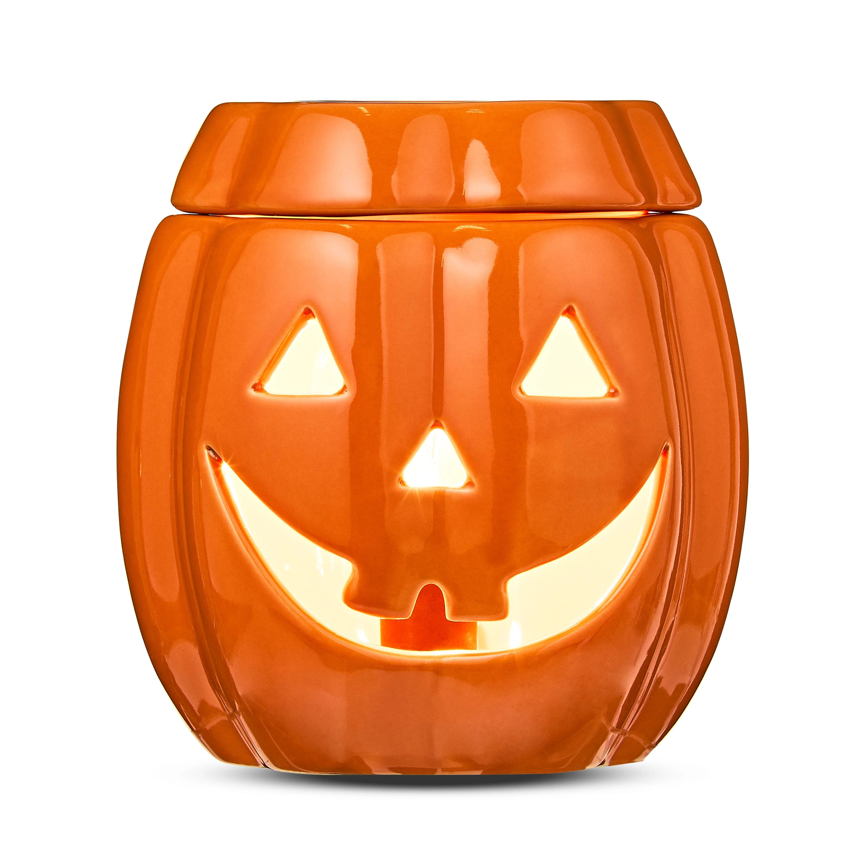 Ceramic Jack-o'-Lantern Electric Wax Warmer, Orange, Halloween by Way To Celebrate | Walmart (US)