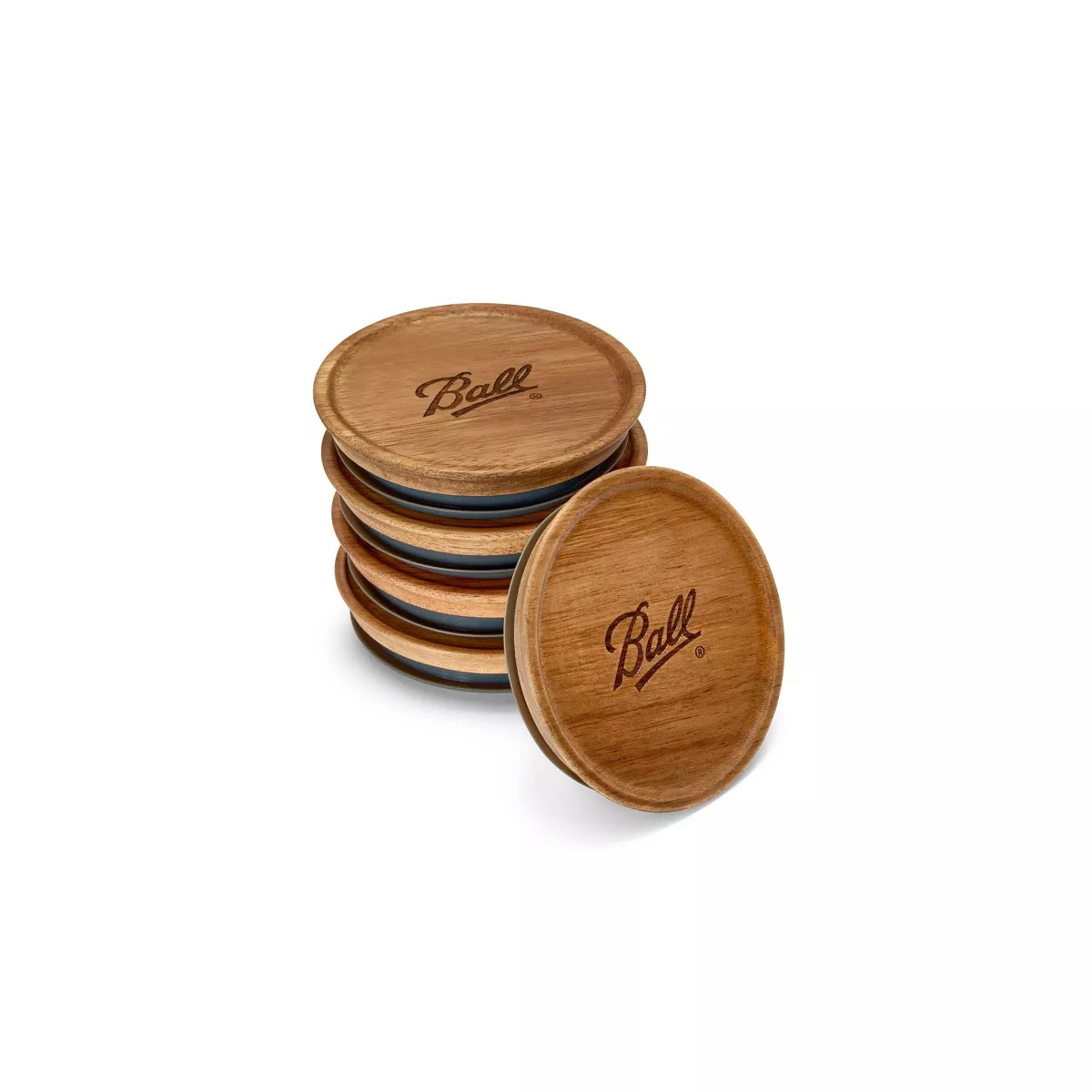 Ball 5pk Wooden Storage Lids, Wide Mouth | Target