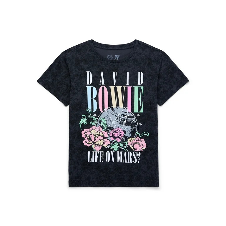 Wonder Nation Girls David Bowie Tee, Sizes 4-18 & Plus | Walmart (US)