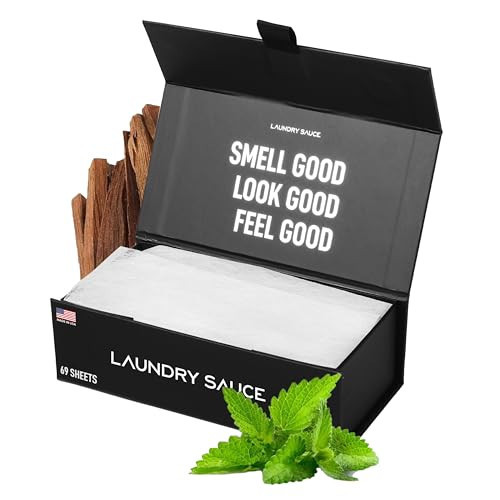 Laundry Sauce - Laundry Dryer Sheets (Australian Sandalwood), Luxury Fragrance, Contains Essential Oils, Softens Fabric, Removes Static Cling, Eco-Friendly Packaging, Travel Friendly, 69 Count | Amazon (US)