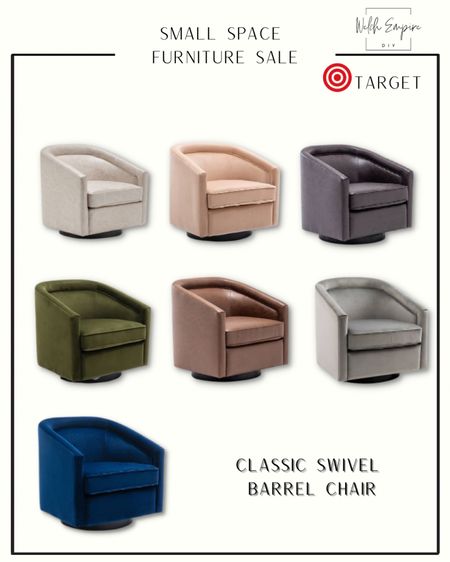 Explore Targets curated selection of space-saving furniture now on sale. These classic swivel barrel chairs come in 10 different colors!💺🔆 #TargetSale #SmallSpaceLiving 

#LTKstyletip #LTKhome #LTKsalealert