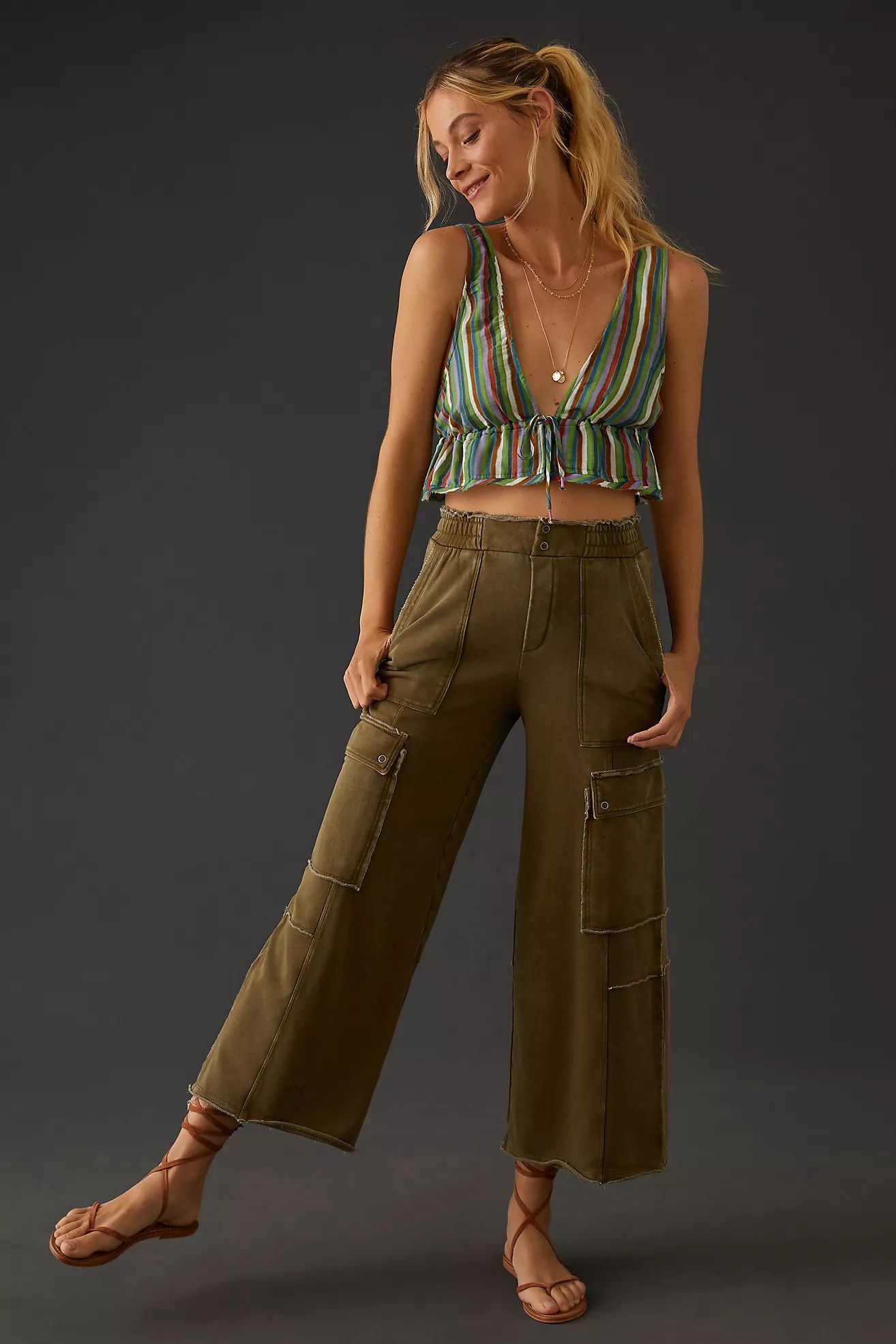 Daily Practice by Anthropologie Utility Wide-Leg Pants | Anthropologie (US)