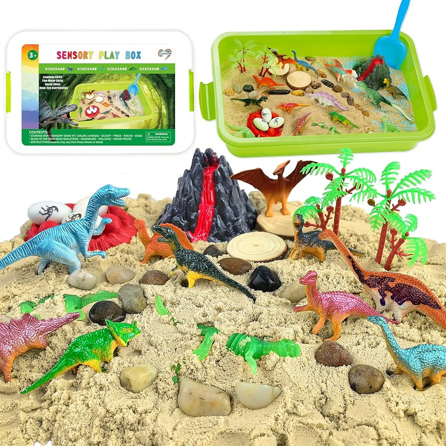 Dinosaur Sensory Bin,Dinosaur Toys for Toddler Boys and Girls,Include Glow in The Dark Dinosaur,E... | Amazon (US)