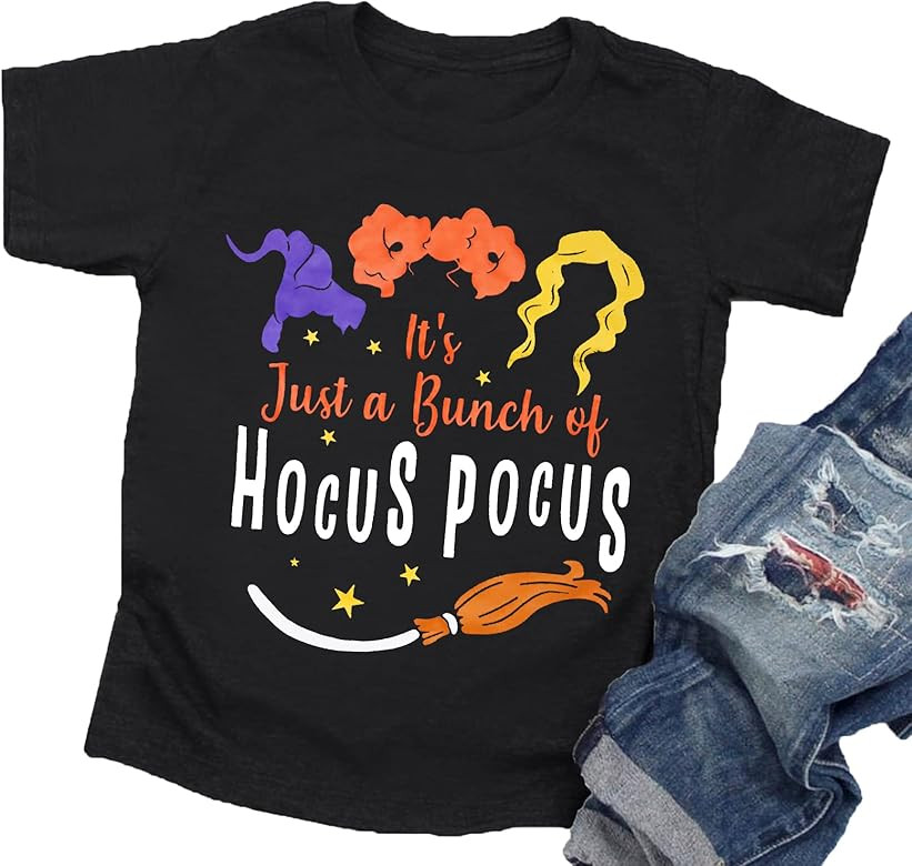 LAZYCHILD It's Just A Bunch of Hocus Pocus Halloween T Shirt Toddler Boys Girls Sanderson Sister ... | Amazon (US)