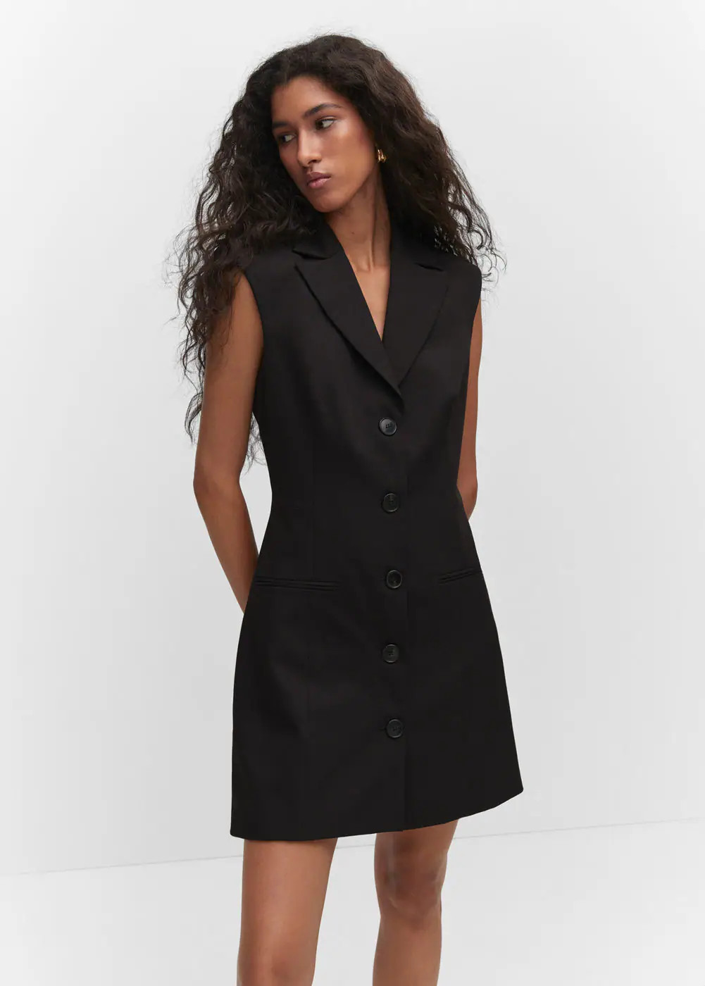 Vest-style dress with buttons | MANGO (US)