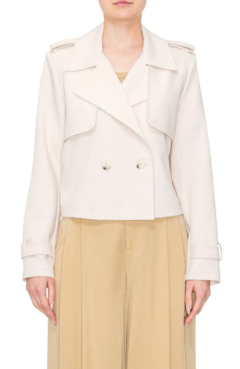 MELLODAY Crop Trench Blazer | Nordstrom | Nordstrom
