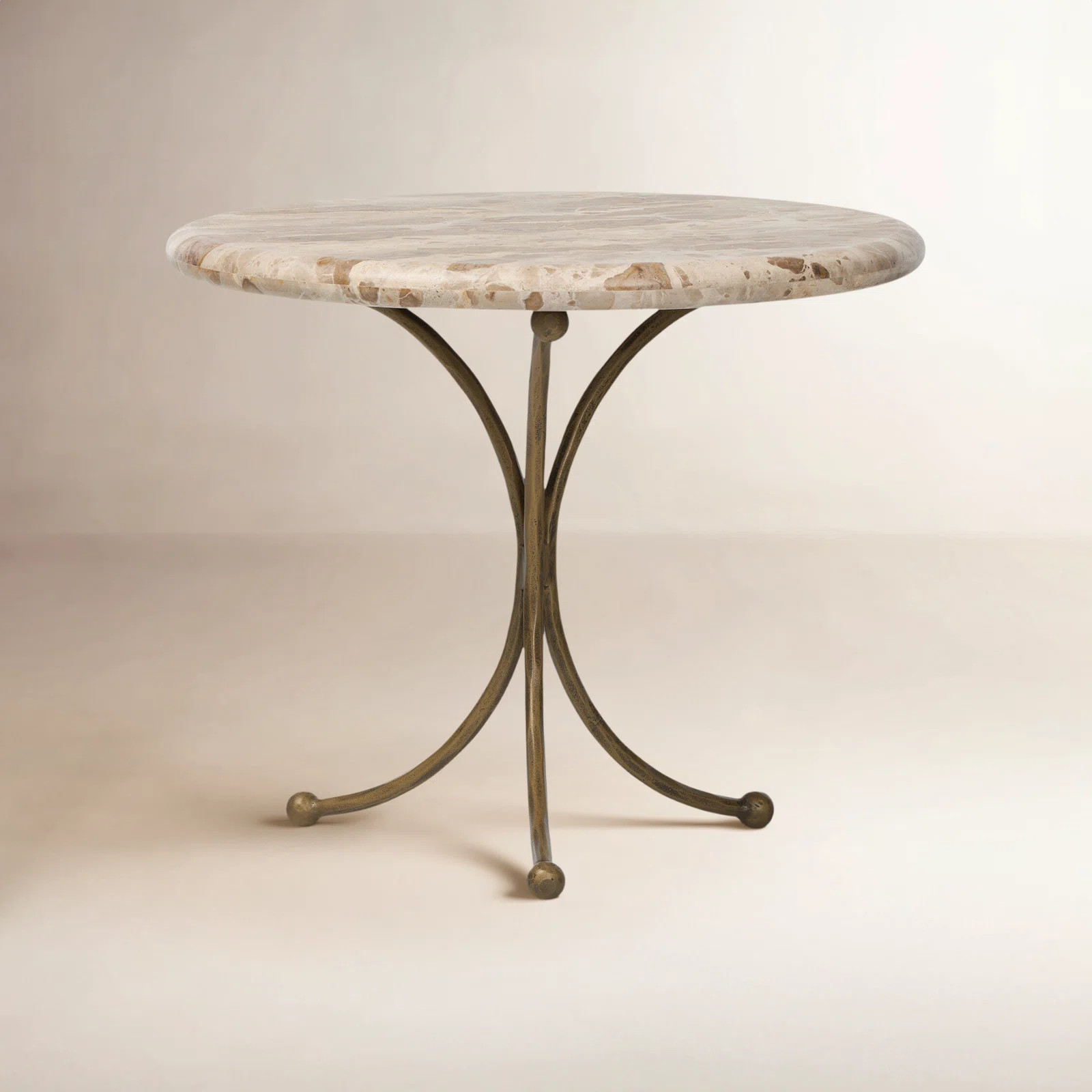 Tulip Fossil Marble End Table | Joss & Main