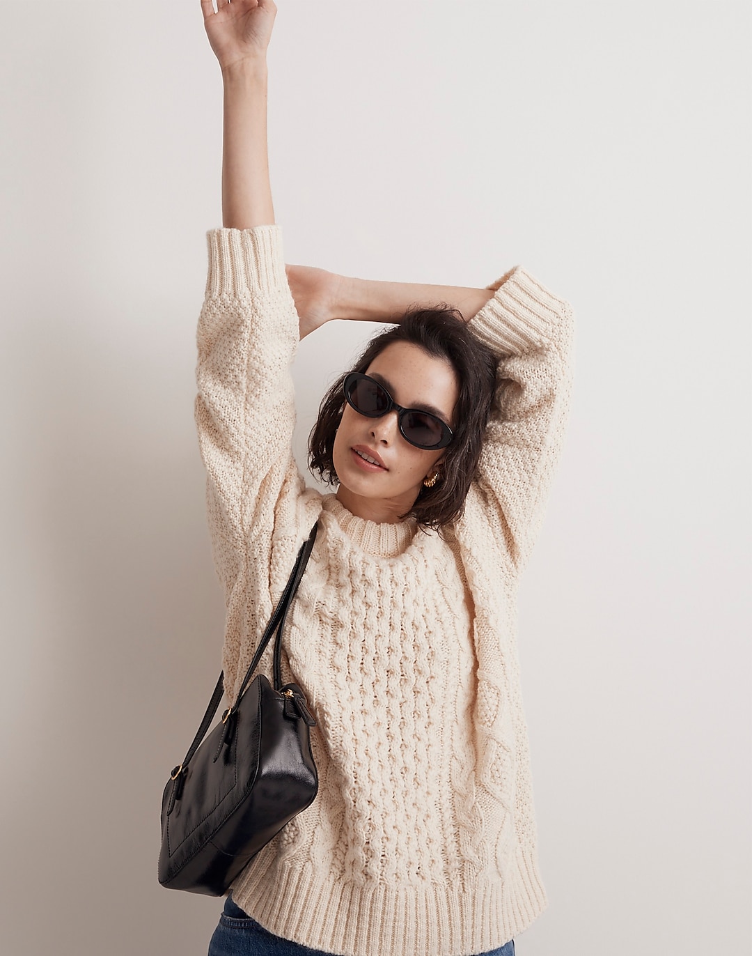 Cable-Knit Oversized Sweater | Madewell