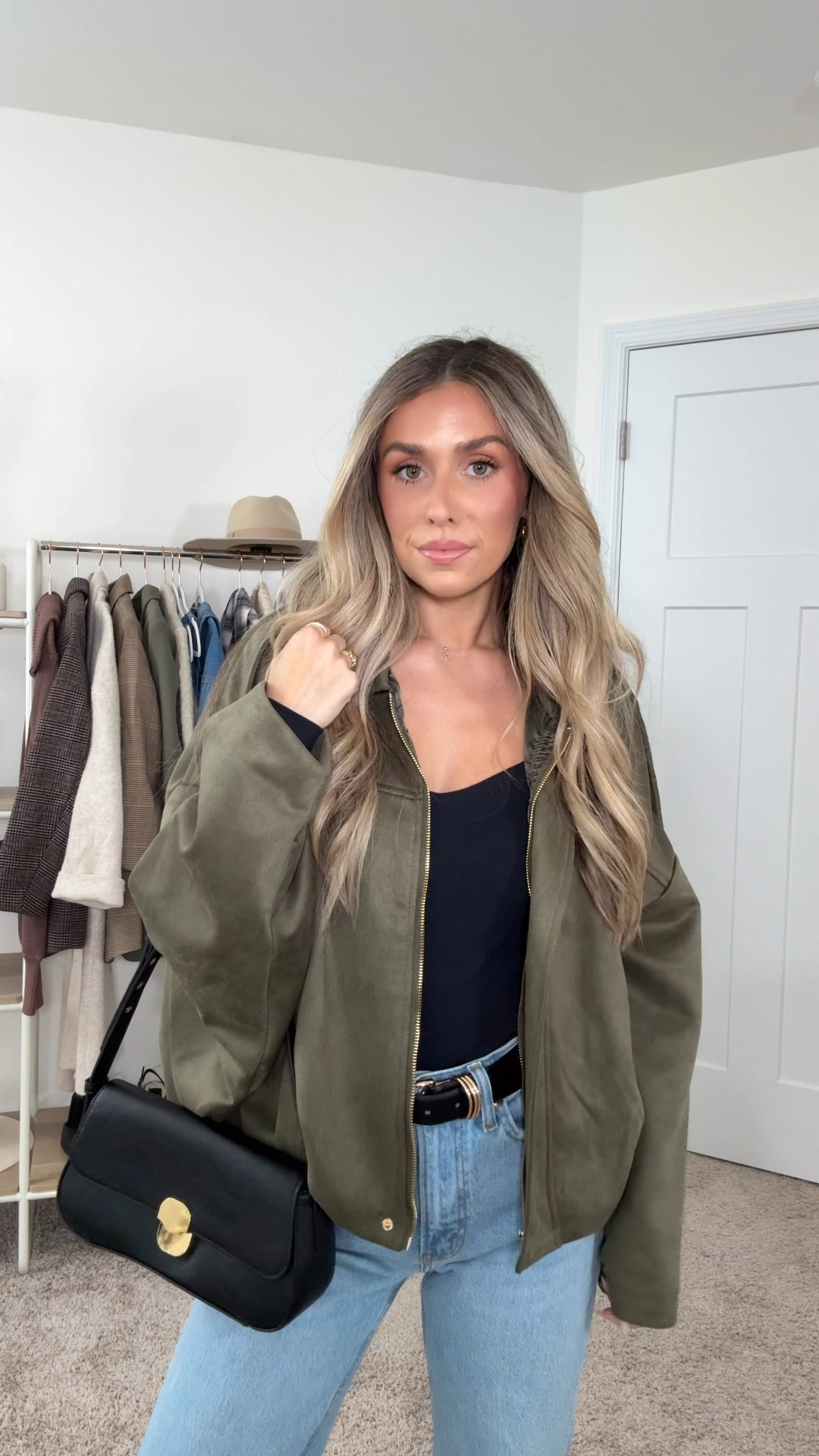 Casual fall ootd — grabbed the viral amazon jacket & it’s SO GOOD! Size xs! Jeans are size 24 short and size down in the sambas

Fall outfit 
Casual outfit 
Denim 
Abercrombie jeans 
Sambas outfit 
Adidas sambas  

#LTKStyleTip #LTKFindsUnder100 #LTKFindsUnder50