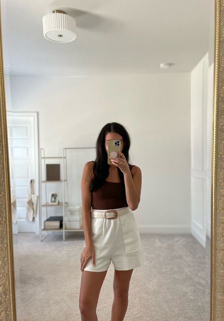 Casual chic outfit / love these amazon finds! The shorts are part of a matching set on amazon : this belt is old from target 

#LTKunder50 #LTKunder100 #LTKSeasonal