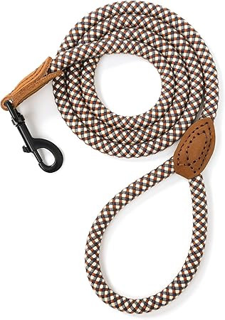 Mile High Life Rope Leash with Genuine Leather Connection, 6 FT/5 FT/4 FT, Heavy Duty Leash for M... | Amazon (US)