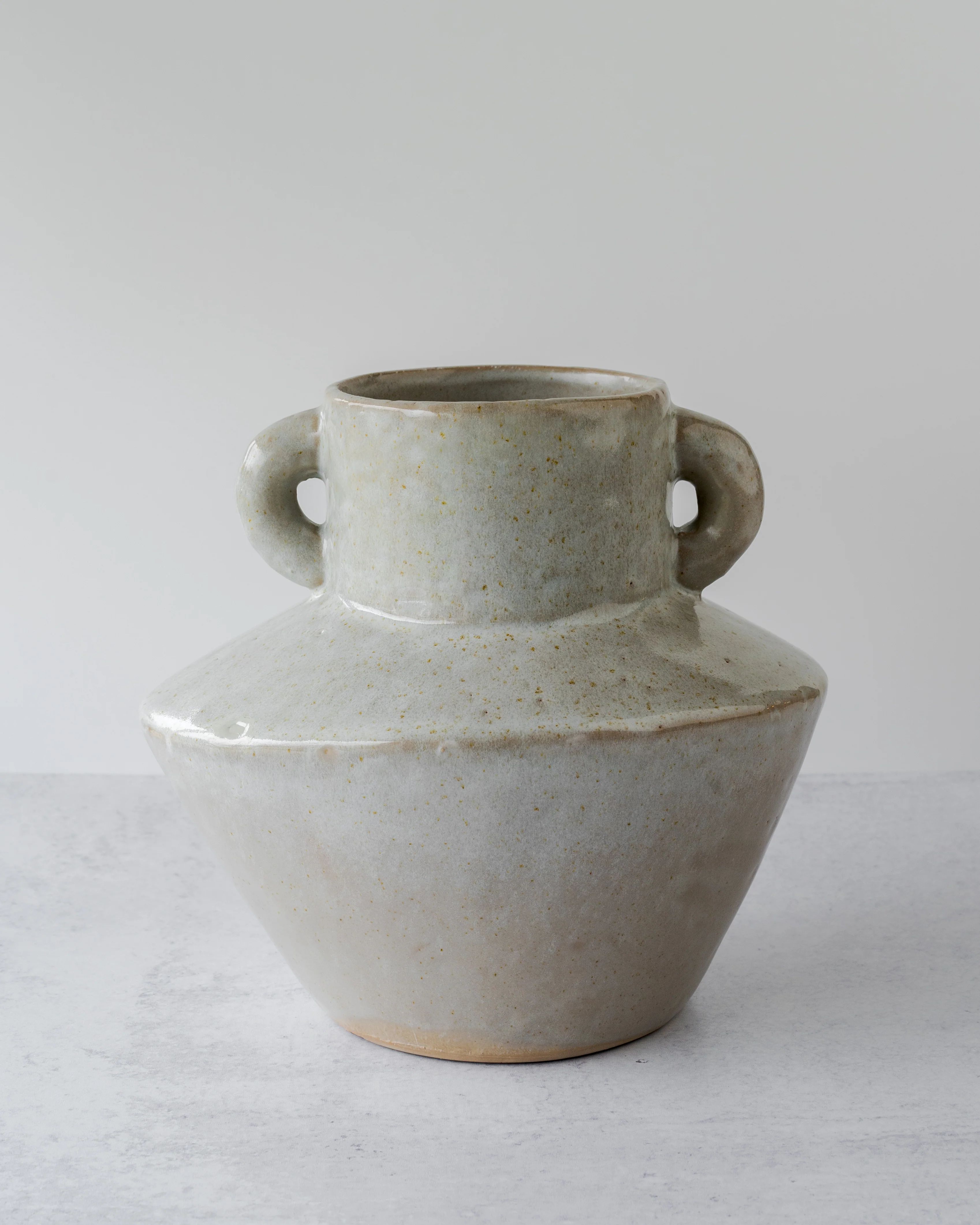 Reactive Glaze Stoneware Vase | Mitch Allen Interiors