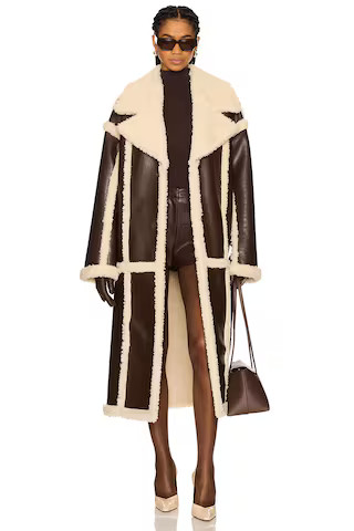 Lovers and Friends Wayne Faux Shearling Coat in Brown from Revolve.com | Revolve Clothing (Global)