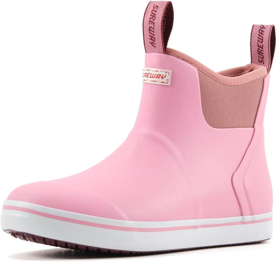 SUREWAY Women's Deck Boots Professional Non-Slip Fishing & Ankle Deck Boot Waterproof Rain Boots | Amazon (US)