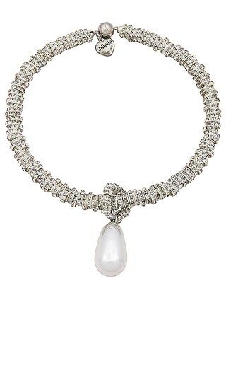 Pearl Drop Necklace in Pearl & Silver | Revolve Clothing (Global)