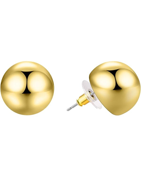 SEVENWELL Chunky Gold Hoop Earrings for Women Lightweight Waterdrop Gold Teardrop Earrings with G... | Amazon (UK)