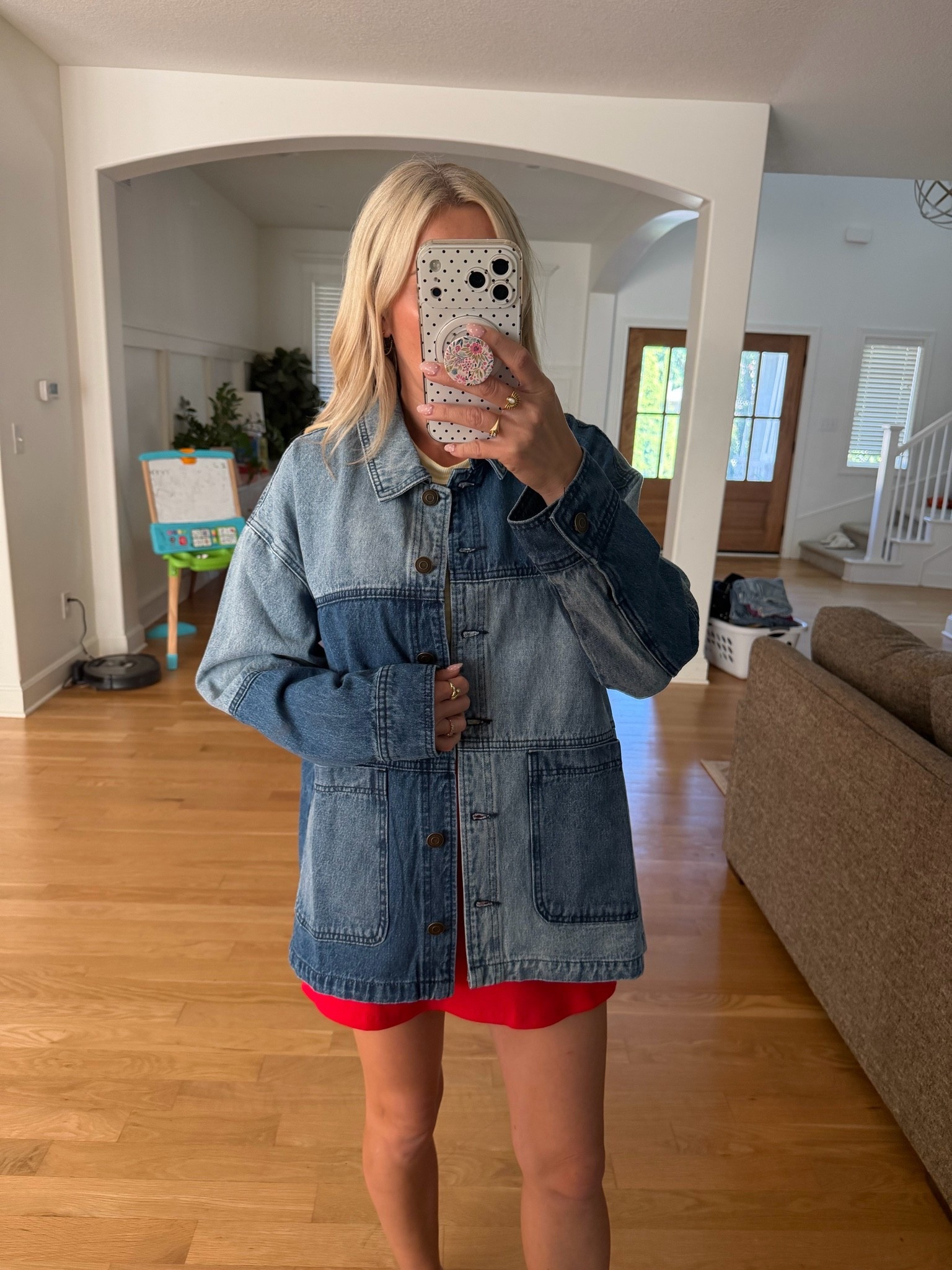 Love this multi-tone denim jacket from Metallic Market. Linking actual and similar styles here!

#LTKOver40 #LTKmomlife