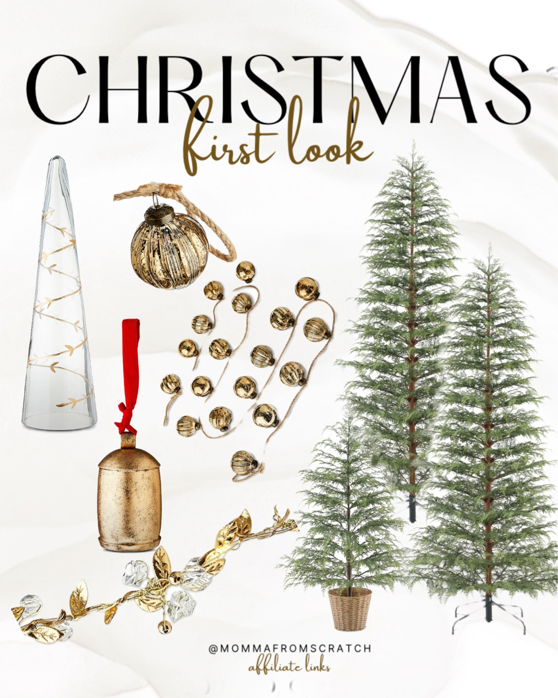 Holiday first look Christmas 2024 at Walmart! My Texas house trees, gold bells, ornaments, gold garland, Christmas trees with twinkling lights 

#LTKHome #LTKSeasonal #LTKFindsUnder100