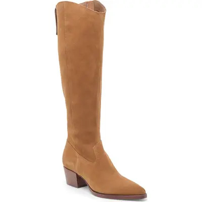 Dolce Vita Virona Water Resistant Boot in Black Leather H2O at Nordstrom, Size 5 Regular Calf | Nordstrom